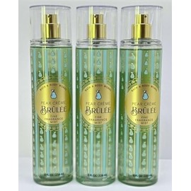 3 PEAR CREME BRULEE Fine Fragrance Mist Bath Body Spray 8 oz