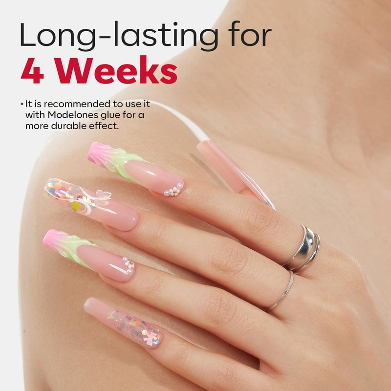 Modelones Nail Tips, 216 Pieces, Full Cover Nail Tips Set,