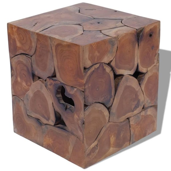 SVRCK Enhance Your Space with Handmade Solid Teak Wood Stool,