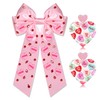 NLCAC Valentines Gifts Hair Bows for Girls Jeweled Crystal XOXO