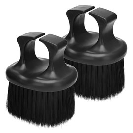 Beavorty 2pcs Barber Fade Brush Knuckle Brush Beard Brush Neck Duster Barber Hair Sweep Brush Mustache Shaving Brush