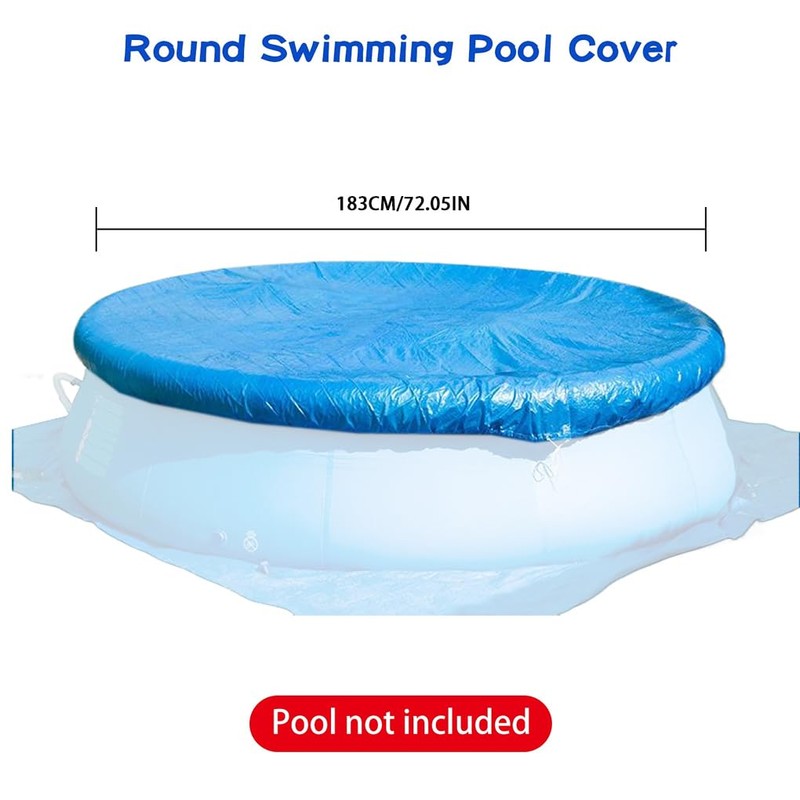 Round Pool Cover Dust Protector for Inflatable Family Pool Waterproof