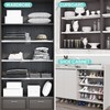 jkxoo Expandable Closet Tension Shelves Organizers, Heavy-Duty Metal Tension Shelf,