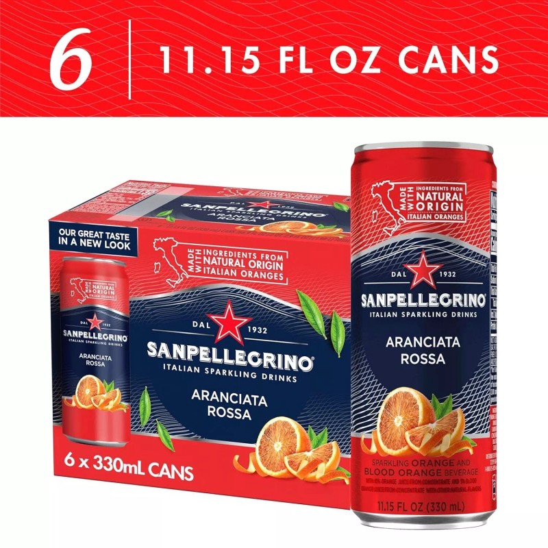S.Pellegrino SANPELLEGRINO ARANCIATA ROSSA 11.15 oz ( 6 PACK)