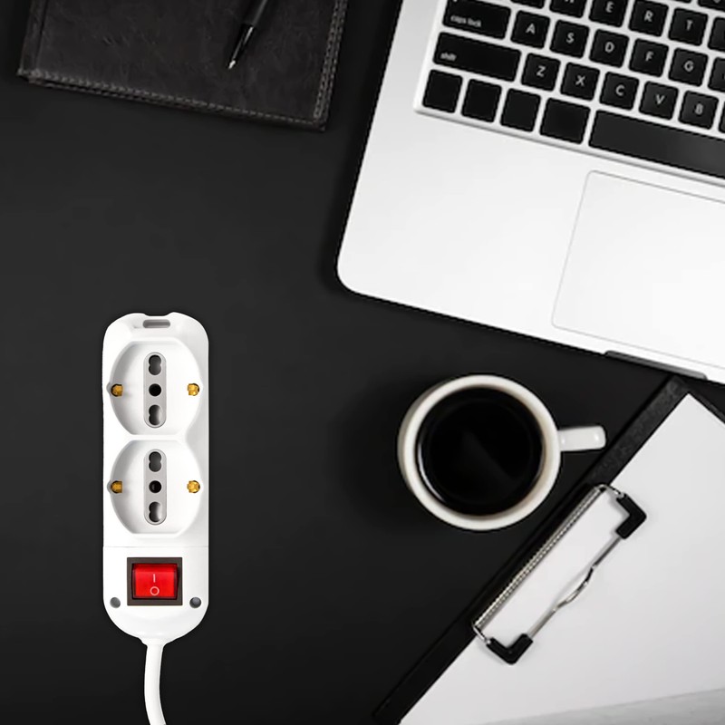 V-TAC 6 Gang Electric Multi Socket with Switch and 1.5m
