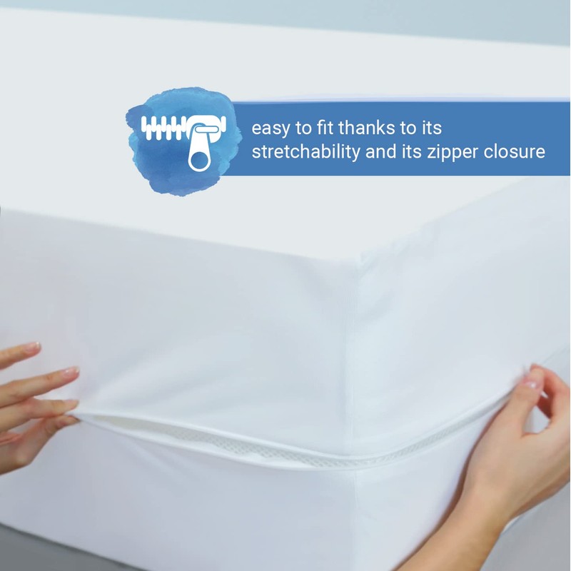 Velfont Mattress Encasement 150x190/200cm King Size Anti-dust mite Breathable and