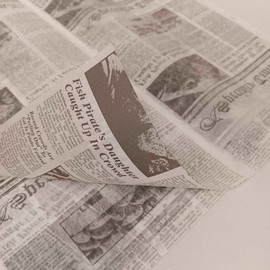 Newspaper 1000 Deli Paper Sheets (12” x 12”) - Sandwich, Hot Dog Wrappers for Travel – Food Safe Wax Paper Sheets