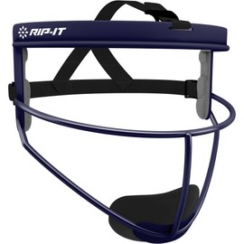 RIP-IT Original Defense Softball Face Mask | Lightweight Protective Softball Fielder's Mask | Youth | Navy
