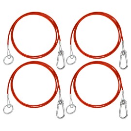 Brake Cable Catch Rope 1 Metre, Pack of 4 Safety Rope Trailer, Safety Rope Trailer Protection, Tear-Off Rope Trailer, Tear-Off Rope, for All Common Braked Trailers