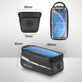 1L Bicycle Bag Reflective Bike Frame Fronttube Bag Touchscreen Mobilephone Bag Cycle Bag Road Bike Accessories