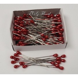 Corsage / Boutonniere Red Teardrop Pins 2" pk/144