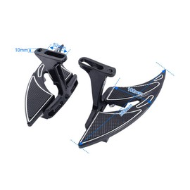 TCT-MOTORPARTS CNC Rear Passenger Floorboard Bracket Fit for Harley Touring 1993-2025 Electra Glide, Road King, Road Glide, Street Glide FLHX FLHT FLHR Black