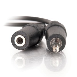 C2G Legrand 3.5MM Stereo Audio Cables, 3.5MM Male to Female Cord, Black Audio Cable with In-Wall, CMG-Rated Jacket, 6 Foot 3.5MM Audio Cable, 1 Count, C2G 40407