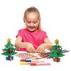 Baker Ross AW983 Wooden 3D Christmas Trees Kit, Festive Arts
