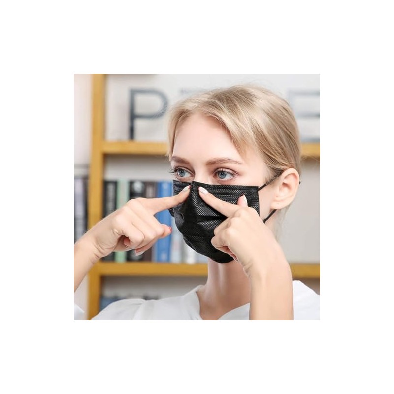 40 Pcs Disposable_Face_Masks with Elastic Earloop 3-ply Face Mouth Hygiene