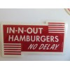 In-N-Out Burger Three (3) Magnets, Oval, Crossed Palm Trees &