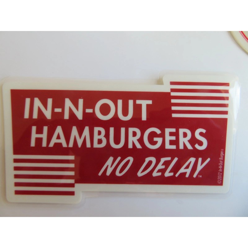 In-N-Out Burger Three (3) Magnets, Oval, Crossed Palm Trees &