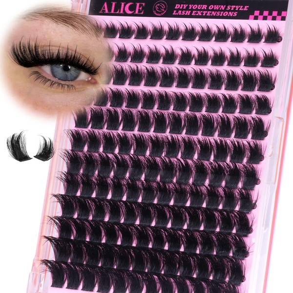 ALICE Lash Clusters Wispy Volume Eyelash Clusters with 2 Spikes