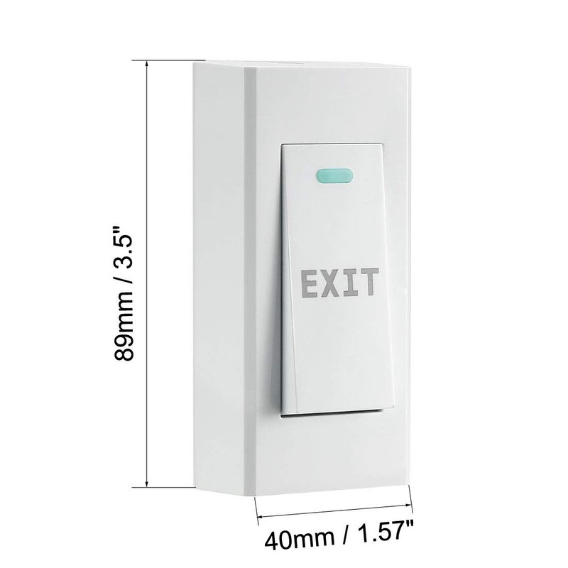 uxcell Door Release Button Push to Exit Resettable NC/NO/COM Switch