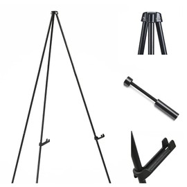 MEEDEN 6 Pcs Easel Stand for Painting and Display: 63" Art Metal Easel Sign Stand with Bag - Portable Foldable Instant Tripod Display Easel Stand for Wedding, Painting Canvas, Presentations, Posters