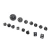 15Pcs Polyhedral Dice Set Acrylic D3 to D100 Table Gaming