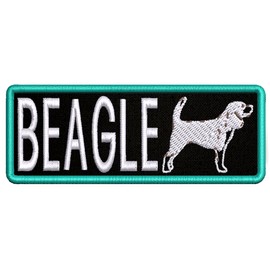 mybrand Embroidered Patch - Beagle Canine Dog Breeds - Iron-On/Sew-On - Family Pet Badge Emblem Name Tag - Decorative Gift Applique for Vest Jacket Jeans Bags Backpacks Gear Clothing