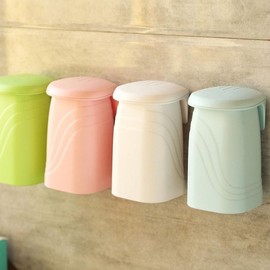 Magnetic Adsorption Toothbrush Cup Toothbrush Cup Bathroom Cup Inverted Toothbrush Holder Hanger Magnet Toothbrush Cup Green 5ea
