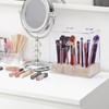 LOHRYVIO Acrylic Makeup Brush Holder with Lid - Clear Cosmetic