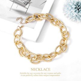 CLOACE Layered Choker Necklaces Gold Cuban Link Chain Necklace Snake Adjustable Jewelry for Women