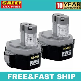 For Makita 2Pack For Makita 4800mAh 14.4V 1420 PA14 Battery 1422 1433 1434 1435 192699-A