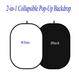 YUOCU 3.3x5ft/1x1.5m Chromakey Backdrop, 2-in-1 Blue Screen and Grey Screen, Collapsible Reversible Pop Up Background for Photography Studio, Live Streaming, Video Shooting (Blue/Gray)
