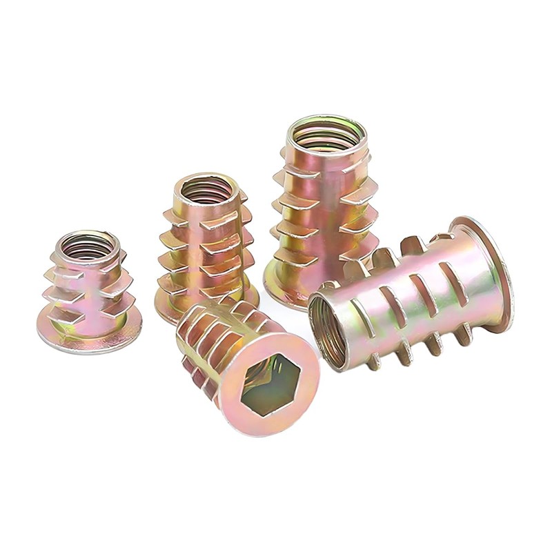 Qrity 20 Pcs Hex Socket Screw-in Nuts Fastener M10x20mm, Zinc