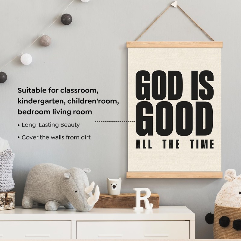 ELMCH Minimalist Christian God Is Good Wall Art Decor, 12x16