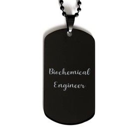 Black Dog Tag, Dog Tag for Biochemical Engineer, Laser Engraved Tag, Gifts for Biochemical Engineer, Necklace Gift, Bullet Dog Tags