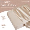 VACVELT Satin Cube Pillow Case for Side Sleepers, Beige Satin