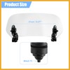 Partuto 28.5cm Motorcycle Windshield Motorcycle Wind Deflector Clear Lens Adjustable