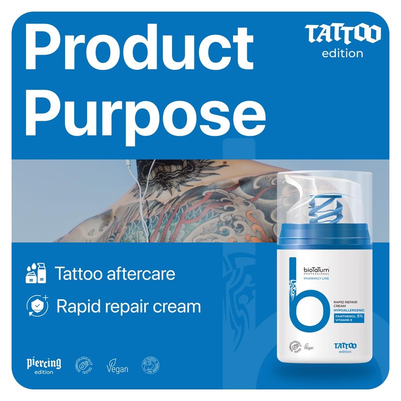 bioTaTum Tattoo Aftercare Cream 50 ml - Reduce Itching &