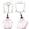 Joyci Pure White Detachable Dickey Peter Pan Shirt Fake Collar