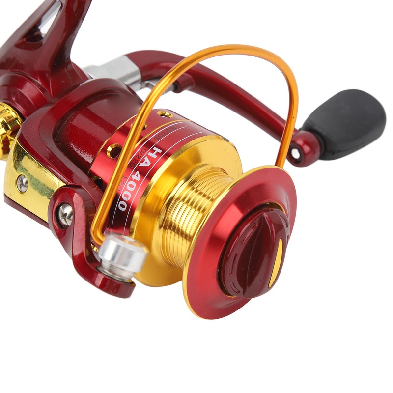 8 Bearing Fishing Spinning Reel Red Color 5.2:1 Gear Ratio