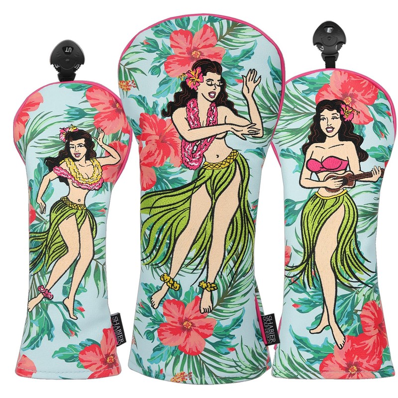 SHABIER Golf Hybird Headcover with Hawaiian Girl Design for Golf