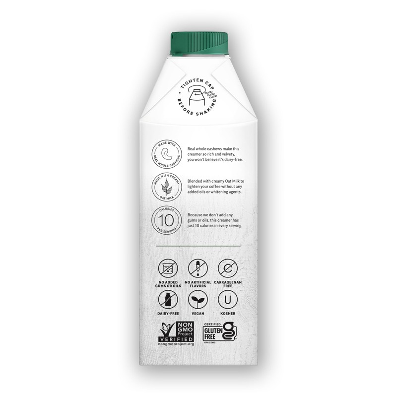 Elmhurst 1925 Unsweetened Cashew Creamer - Dairy-Free, Vegan, Kosher, No