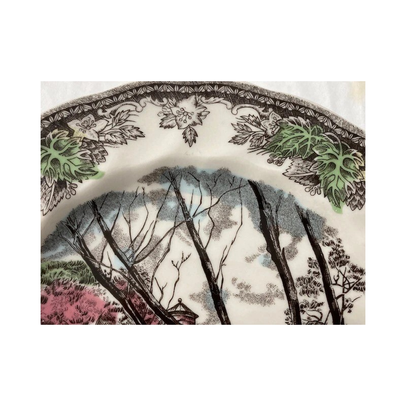 Johnson Brothers set 4 Friendly Village 7 3/4"w desert plates