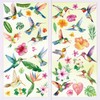 Hummingbird Flowers Window Clings - 5 Sheets Anti-Collision Window Stickers