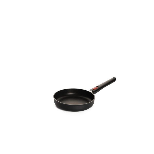 Woll Eco Lite Flat Pan Inductive Diameter 20 cm Height 5 cm with Removable Handle Suitable for All Hobs 100% Recycled Cast Aluminium Oven-Safe Black