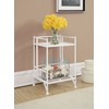 Convenience Concepts Xtra Storage 2 Tier Folding Metal Shelf, White