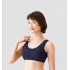 Selvan 100% Cotton Smooth Knit Bra with Soft Cups, Navy,