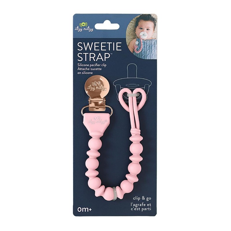 Itzy Ritzy Silicone Pacifier Clip; 100% Food Grade Silicone Pacifier