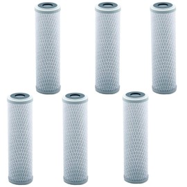Lake Industries Universal 10 inch Carbon Block Water Filter Cartridge - Replacement CTO Water Purifier Filter, Activated Carbon (NSF 42 Certified) (6)