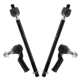 TRQ Front Inner & Outer Tie Rod Set Driver & Passenger Side Inner & Outer Compatible with 2011-2018 Volvo S60 2016-2018 S60 Cross Country 2007-2016 S80 2015-2018 V60 V60 Cross Country