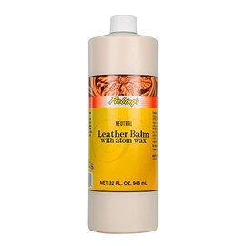 Fiebing's Leather Balm with Atom Wax 32oz - wax top finish for leather